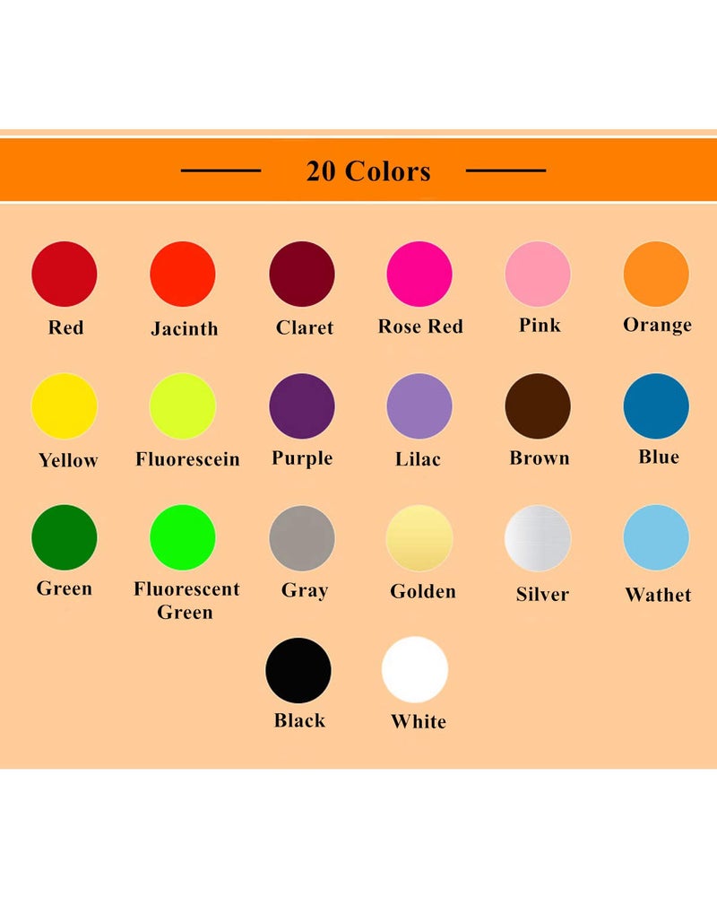 LJY 2400 Count Round Dot Stickers Color Coding Labels, 1.26 inch Diameter, 20 Colors, 100 Sheets - Image 3
